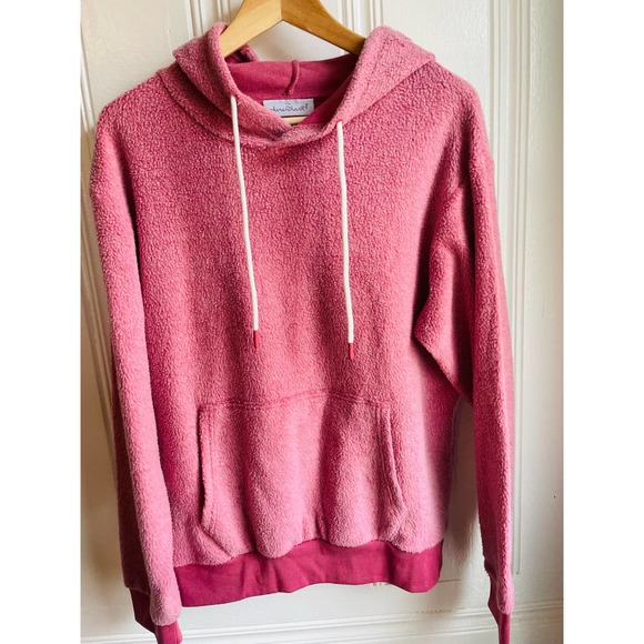 Keren Hart Two-Toned Pink Soft Fleece Hoodie Women’s Large - Picture 1 of 5